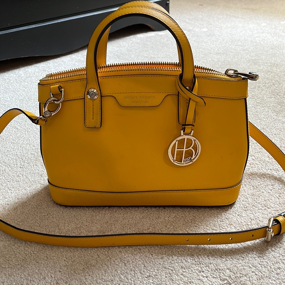 Henri Bendel yellow mini crossbody bag